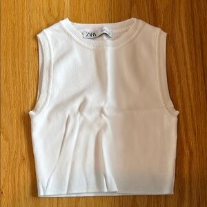 Zara White Sleeveless Women's Top size s